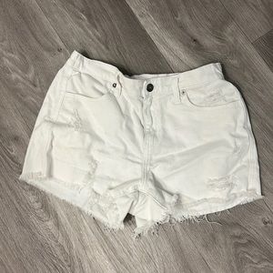 Aerie White Denim Short